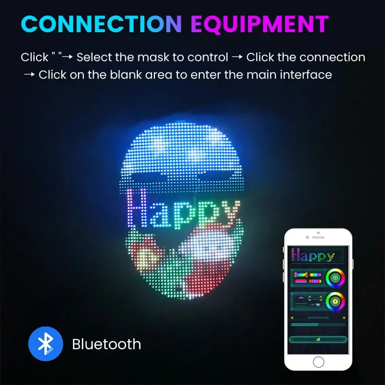 LED Display Mask Bluetooth